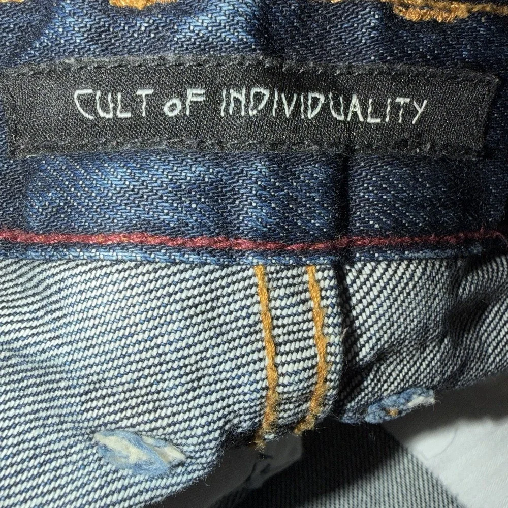 Cult Of Individuality Greaser Straight Japanese Selvedge Jeans Mens 32X33.5 Moto